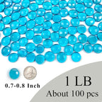 FANTIAN 1 lb Blue Flat Glass Marbles - Image 2