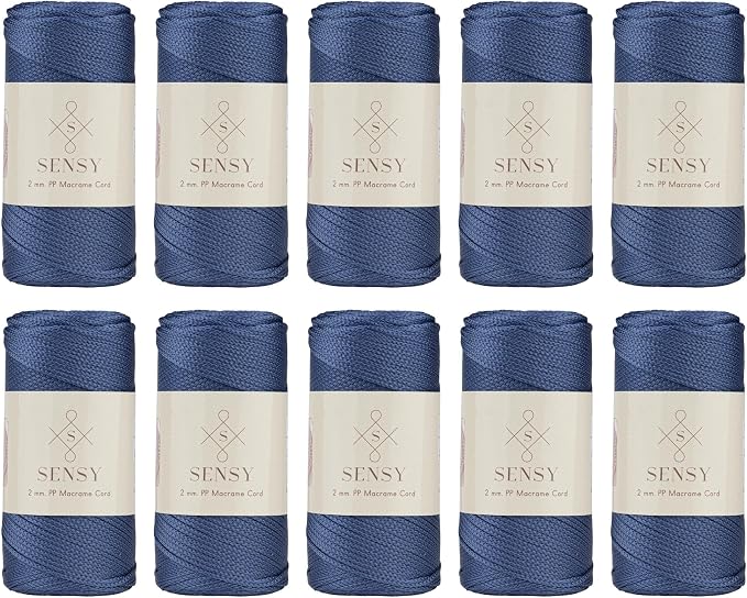 10 Skeins of Sensy Premium 2mm 251 Yards Polyester Rope 100% Polypropylene Cord by SSENSY