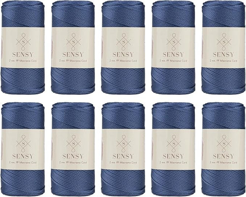 10 Skeins of Sensy Premium 2mm 251 Yards Polyester Rope 100% Polypropylene Cord by SSENSY