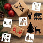 80 Pcs 3 x 3 Inch Stencils for Painting on Wood, Reusable Farm & Animal Plastic - Image 3