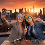 Pajean 36 Pcs New York Party Decorations Eyeglasses Themed Paper Glasses New - Image 5