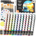 Shuttle Art 100 Colors Acrylic Paint, 2oz/60ml Bottles, Include 2 Sets of 12 by ShuttleArt