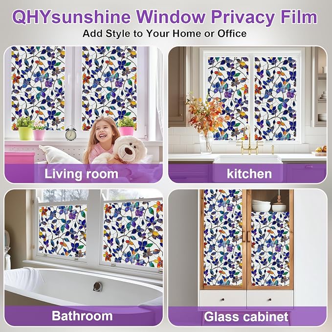 Window Privacy Film Stained Glass Window Film Frosted Window Film Window clings - Image 6