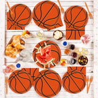 96Pieces Basketball Tableware Set Sport Party Disposable Plates Napkins Fork - Image 6