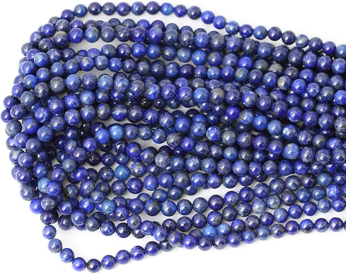 60PCS 6mm Natural Lapis Lazuli Gemstone Round Loose Beads - Image 3
