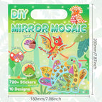 JULEASEL DIY Mirror Mosaic Dinosaur Craft Kit | Stickers Gift - Image 7