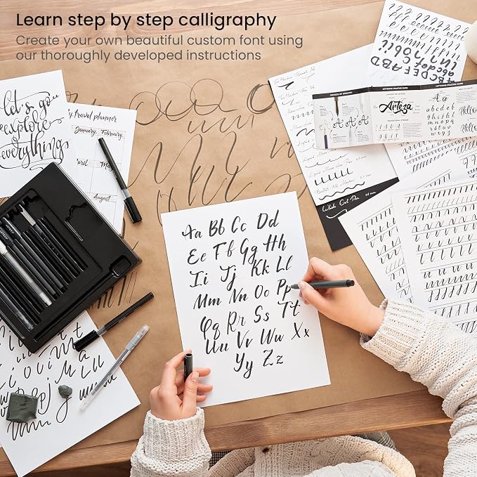 ARTEZA Hand Lettering Pens Set of 12 – Calligraphy and Brush Pens - Image 3