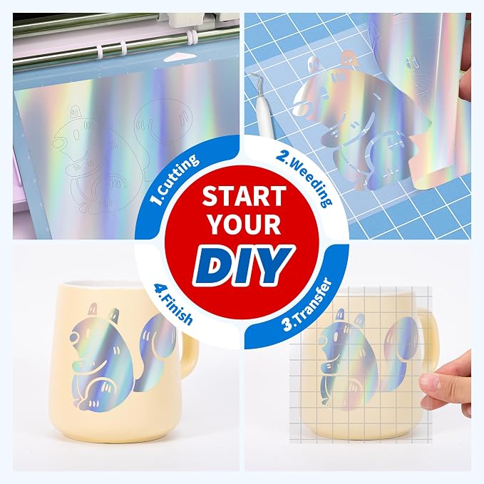 Likcut Holographic Silver Permanent Vinyl - Image 4