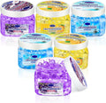 6 Pcs Air Freshener Gel Beads Bulk Odor Eliminator Beads Odor Removing Gel for Home, Bathrooms, Cars, Boats, RVs, Pet Areas, Room, Toilet 8 oz (Blue Ocean, Yellow Lemon, Purple Lavender)