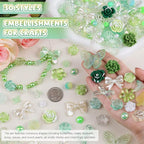 350 Pieces 3D Resin ABS Colorful Rose Flower Bows Butterfly Charms - Image 4