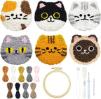 Morledoa Punch Needle Coasters Kit, Punch Needle Kits Adults Beginner, Cat by Morledoa