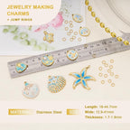 UMAOKANG 9pcs Blue Enamel Ocean Collection Charms - Image 3