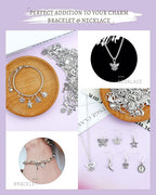 JIALEEY Wholesale Bulk Lots Jewelry Making Silver Charms Mixed Smooth Tibetan - Image 6
