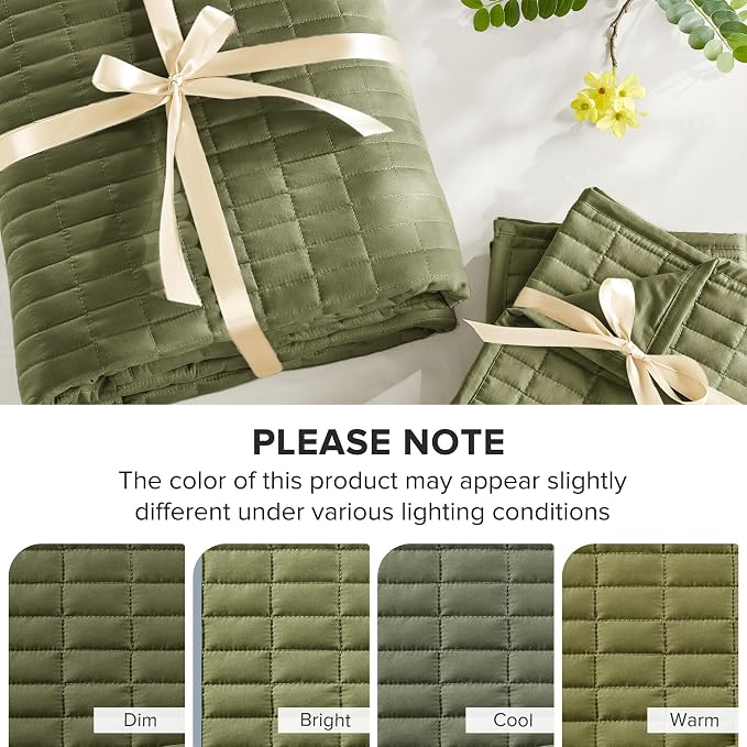 Comfort Spaces King Quilt Set Modern Reversible Plaid Coverlet King Bedding Set - Image 8
