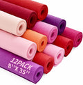 12 Rolls 8"x35" Large Stiff Felt Sheets, 1mm Felt Fabric Sheet by FEIYAUMI
