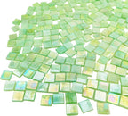 1.1 LB Ice Jade Mosaic Tiles, 0.59“ Square Glass Mosaic Pieces - Image 3