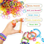 3000+ Rubber Band Bracelet Kit, Colorful Loom Bracelet Making Kit - Image 4