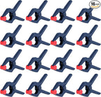 WORKPRO Spring Clamp Set 16-Piece 3-3/8" Adjustable Jaw Pads | Durable Nylon: by WORKPRO