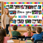Math Theme Bulletin Board Set Colorful Mathematics Classroom Decoration Have - Image 4