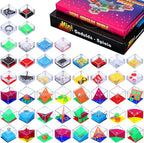 Lenwen 48 Pieces Brain Teaser Puzzles Cubes mini Puzzle Party Favors Goodie by Lenwen