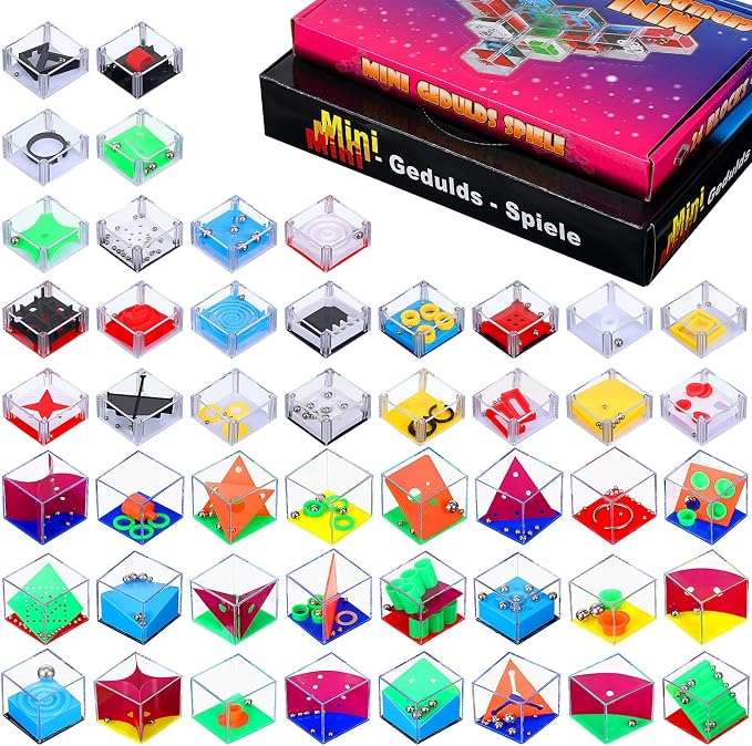 Lenwen 48 Pieces Brain Teaser Puzzles Cubes mini Puzzle Party Favors Goodie by Lenwen