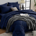 HEVUMYI Navy Blue Twin-XL Comforter Set by HEVUMYI