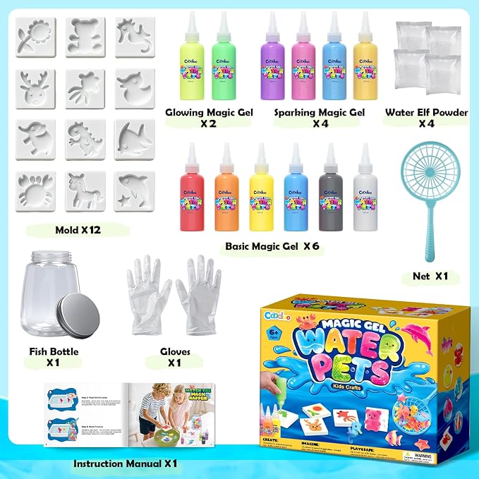 Coodoo Magic Water Elf Toy Craft Kits, Aqua Fairy Water Gel DIY Squishies - Image 6