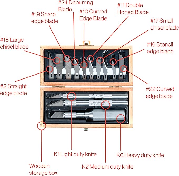 Excel Blades Craftsmen Set, 13-Piece Precision Craft Knife Set - Image 2