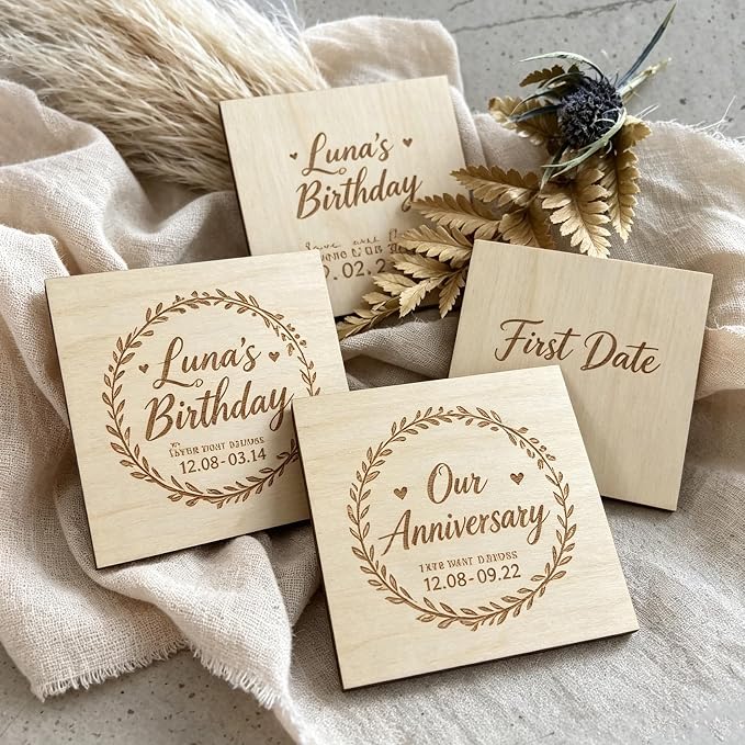 Blisstime 16PCS 6x6 Inch Wood Squares Unfinished Square Wood Pieces - Image 5