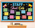 Staff Shout Outs Bulletin Board Decorations Colorful Back to School Bulletin by Naozinebi