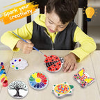 Weilim Paint Your Own Stepping Stones, Ladybug; No Baking Needed - Image 3
