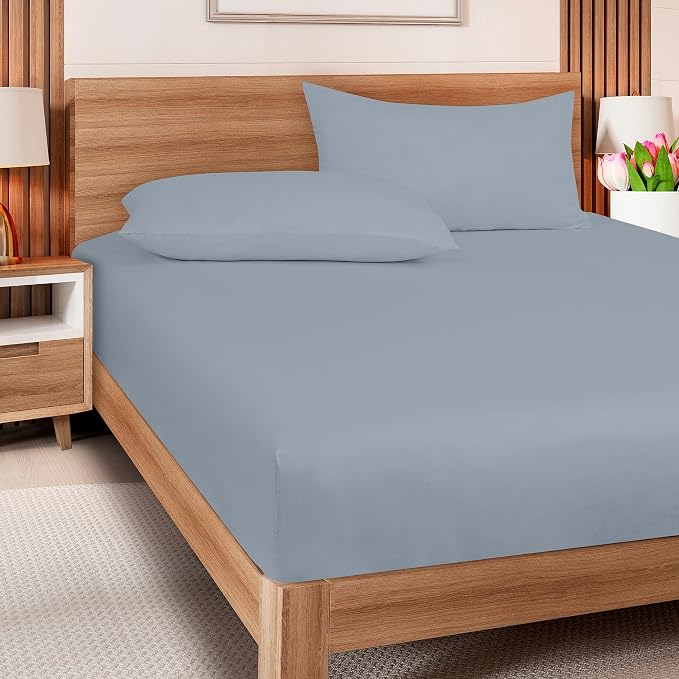 ROYALE LINENS 300 Thread Count 100% Long Staple Combed Cotton Fitted Sheet Queen - Image 8