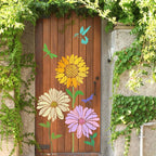 12 PCS Large Flower Painting Stencils, Reusable Sunflower Stencils - Image 6