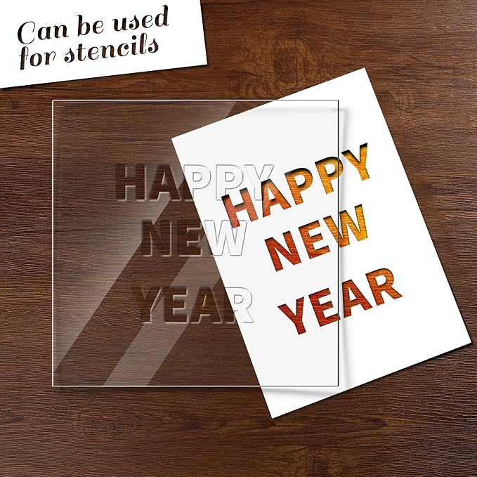 Chunful Clear Acetate Sheets 12x12 Inch, 20 Pack Thick Transparent Plastic - Image 5