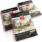 ARTEZA Mixed Media Sketchbook, 5.5 x 8.5 Inches, 60 Sheets Each, - Image 2