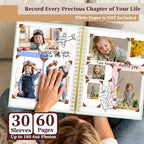 8.5x11 Inch Scrapbook Photo Album, Linen Cover DIY Scrapbooks - Image 4
