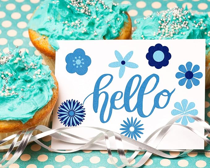 Whaline 18 Pcs Felt Fabric Sheets Assorted Blue Craft Felt Pack - Image 6