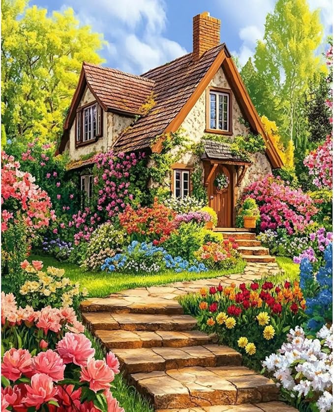 Banket Paint by Numbers Kit for Adults Beginner Landscape DIY Painting Kits for by Unknown
