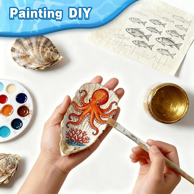 30Pcs Oyster Shells for Crafts 3"- 4" Natural Oyster Shells for DIY Crafting - Image 3