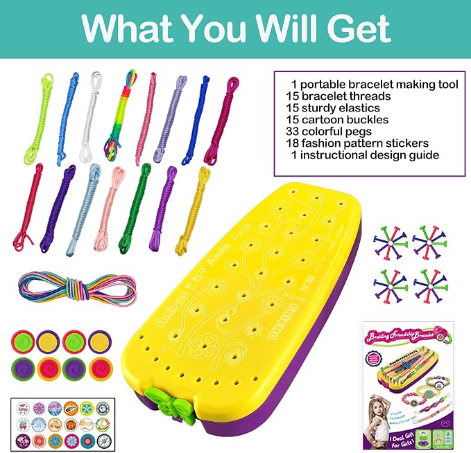 Friendship Bracelet Making Kit Toys, Ages 7 8 9 10 11 12 Year Old Girls Gifts - Image 2
