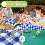 Smiry Rectangle Table Cloth, Waterproof Vinyl Tablecloth - Image 5