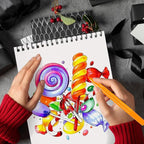 OSIMIG 5 Pack Sketch Book 8.5" x 11" Set, Top Spiral Bound Sketch Pad 150 Sheet - Image 8