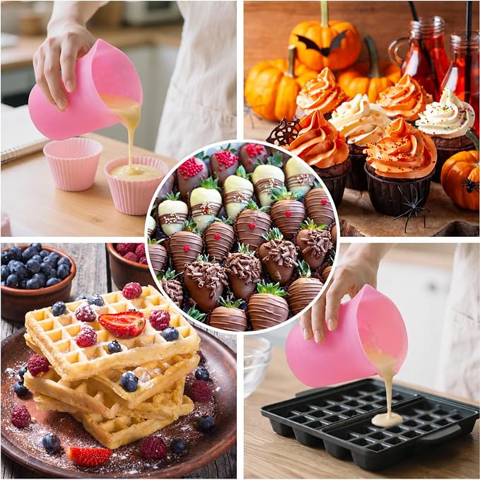 Palksky Silicone Cups for Melting Chocolate, Reusable Baking Supplies for DIY - Image 7