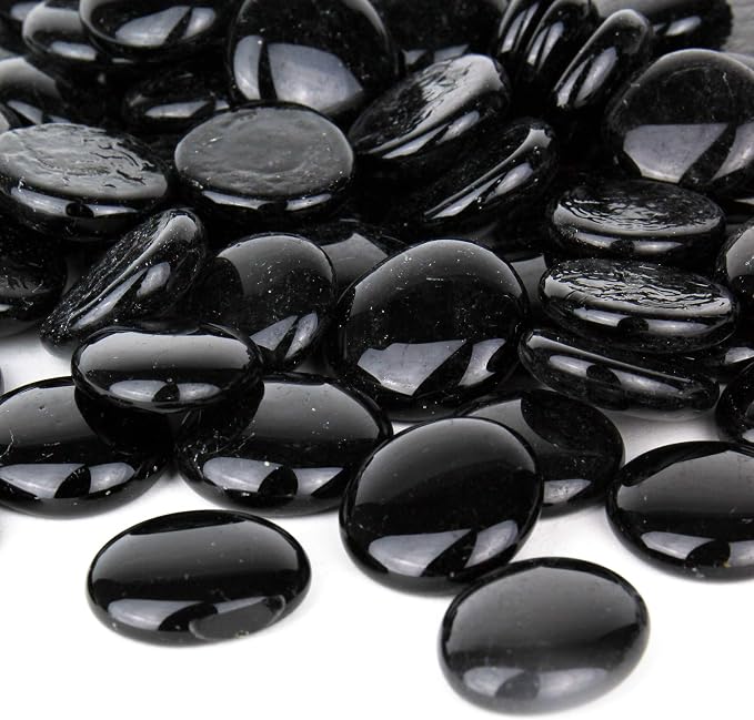 CYS EXCEL X-Large 1.1"-1.35" Black Glass Flat Gemstone Vase Fillers Multiple - Image 4