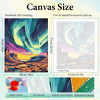 Paint by Numbers Kit for Adults, Aurora DIY Painting Kit, 16x20 Inch | Night - Image 3
