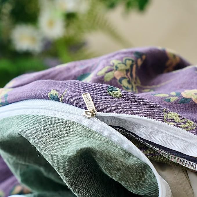 mixinni Vintage Floral Duvet Cover King Set - Image 8