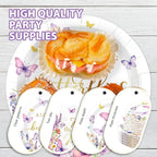 168Pcs Butterfly Bridal Shower Supplies A Lifetime of Butterflies Plates - Image 2