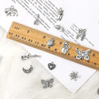 SANNIX 350Pcs Silver Charms for Jewelry Making Wholesale Bulk Tibetan Silver - Image 2