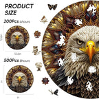 Reouinty Wooden Puzzle for Adults 300 Pieces, Bald Eagle Jigsaw Puzzles for - Image 3