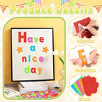 Glitter Foam Letter Stickers 335 Pcs Self-Adhesive Uppercase & Lowercase ABC - Image 3
